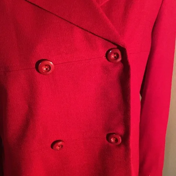 Oleg Cassini Vintage Wool Classic Red Blazer - Picture 2 of 7